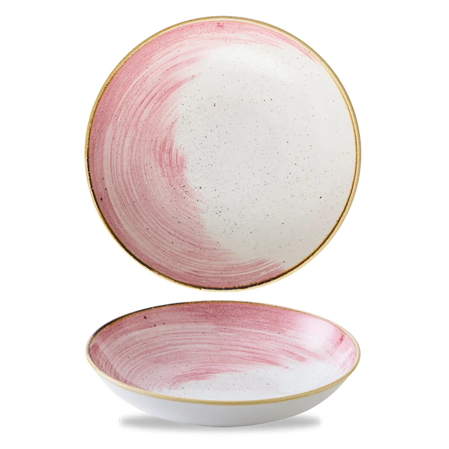 Stonecast Accents Petal Pink Evolve Coupe Bowl 24.8cm 12/box