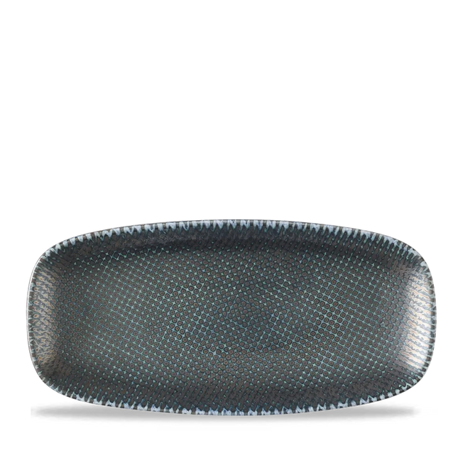 Astro Metallic Blue Chefs Oblong Plate 26,9x12,7cm 12/box