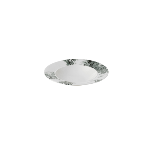 Ambience Smoke Black Standard Rim Bowl van Churchill, 28 cm, set van 6. Elegante kom met een zwarte rand en een rokerige uitstraling, ideaal voor het serveren van soepen, pasta's of salades. Duurzaam en stijlvol, perfect voor gebruik in de horeca.