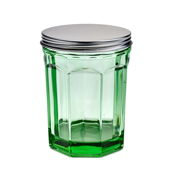 Jar With Lid M Green Fish &amp; Fish 6/box