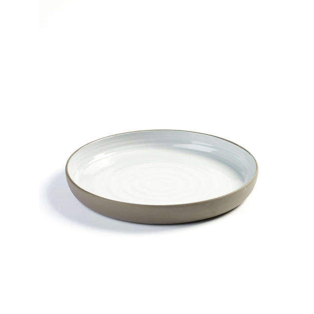 Plate M White Dusk 8/box