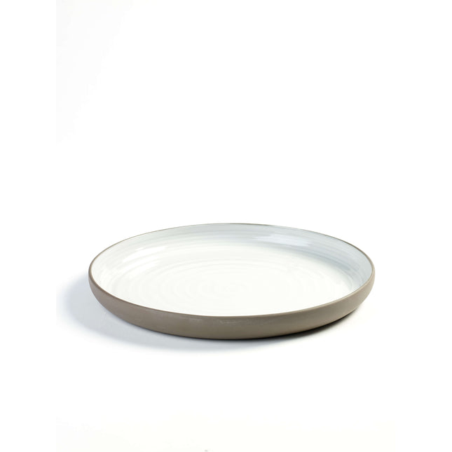 Plate L White Dusk 8/box