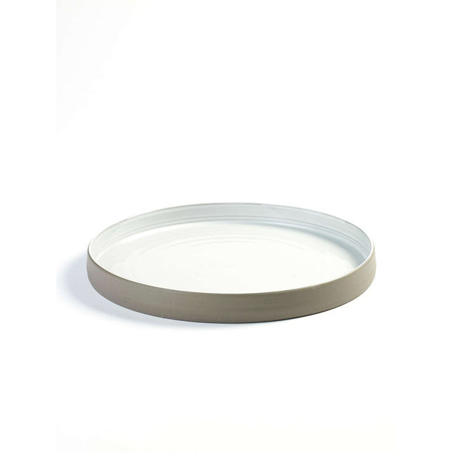 Plate Straight Edge M White Dusk 8/box