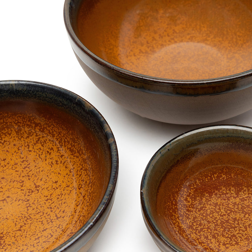 Surface Bowl L Grey/Rusty Brown L 15 W 15 H 6.5 cm 8/Box