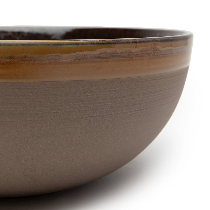 Surface Serving Bowl L Indi Grey L 23.5 W 23.5 H 9.5 4/Box