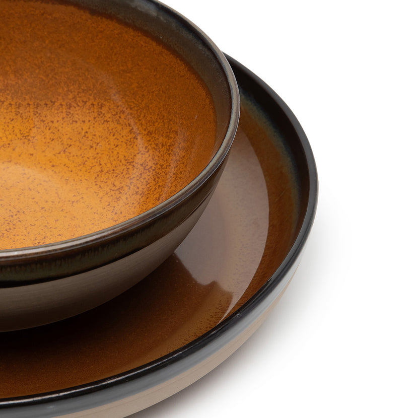 Surface Serving Bowl L Rusty Brown L 23.5 W 23.5 H 9.5 4/Box