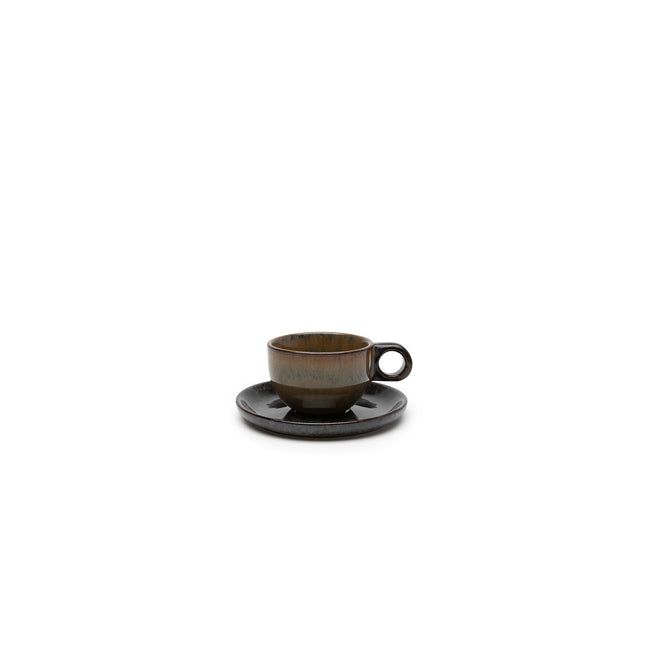 Surface Coffee Cup Saucer Indi Grey  L 13 W 13 H 6 cm 8/Box