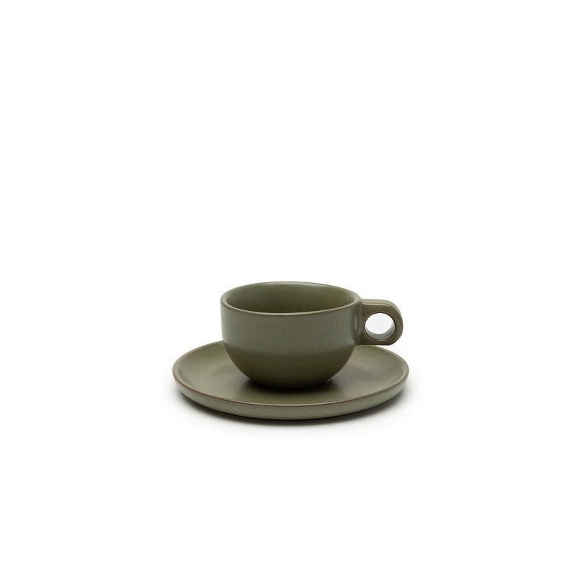 Surface Capp. Cup Saucer Camo Green L 16.5 W 16.5 H 7 8/Box
