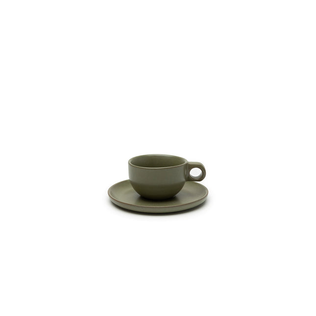 Surface Capp. Cup Saucer Camo Green L 16.5 W 16.5 H 7 8/Box