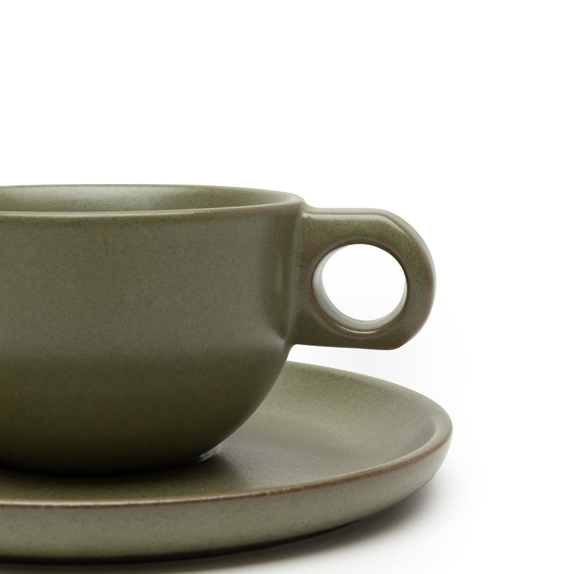 Surface Capp. Cup Saucer Camo Green L 16.5 W 16.5 H 7 8/Box