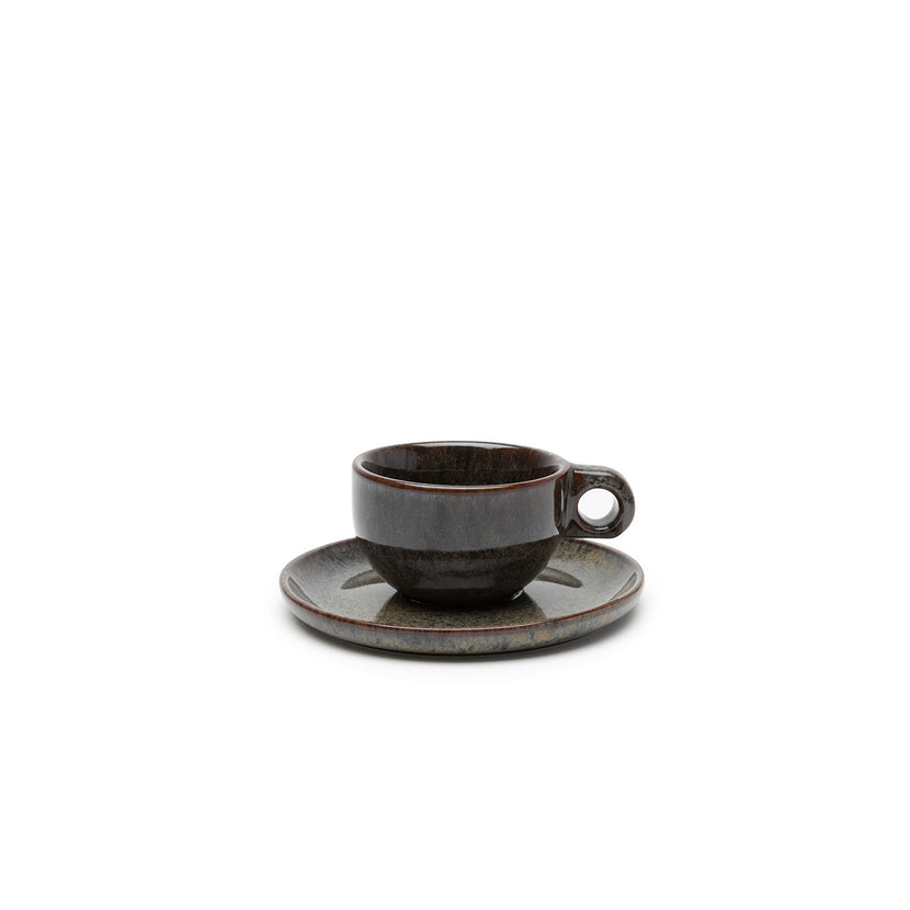 Surface Capp..Cup  Saucer Indi Grey L 16.5 W 16.5 H 7 8/Box