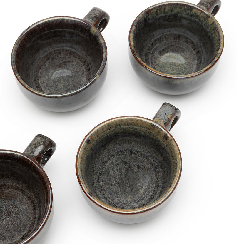 Surface Capp..Cup  Saucer Indi Grey L 16.5 W 16.5 H 7 8/Box