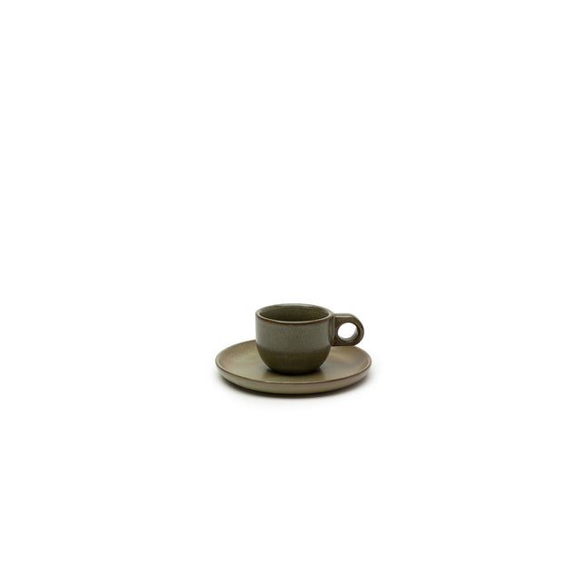 Surface Espresso Cup Saucer Camo Green L 13 W 13 H 5.3 8/Box