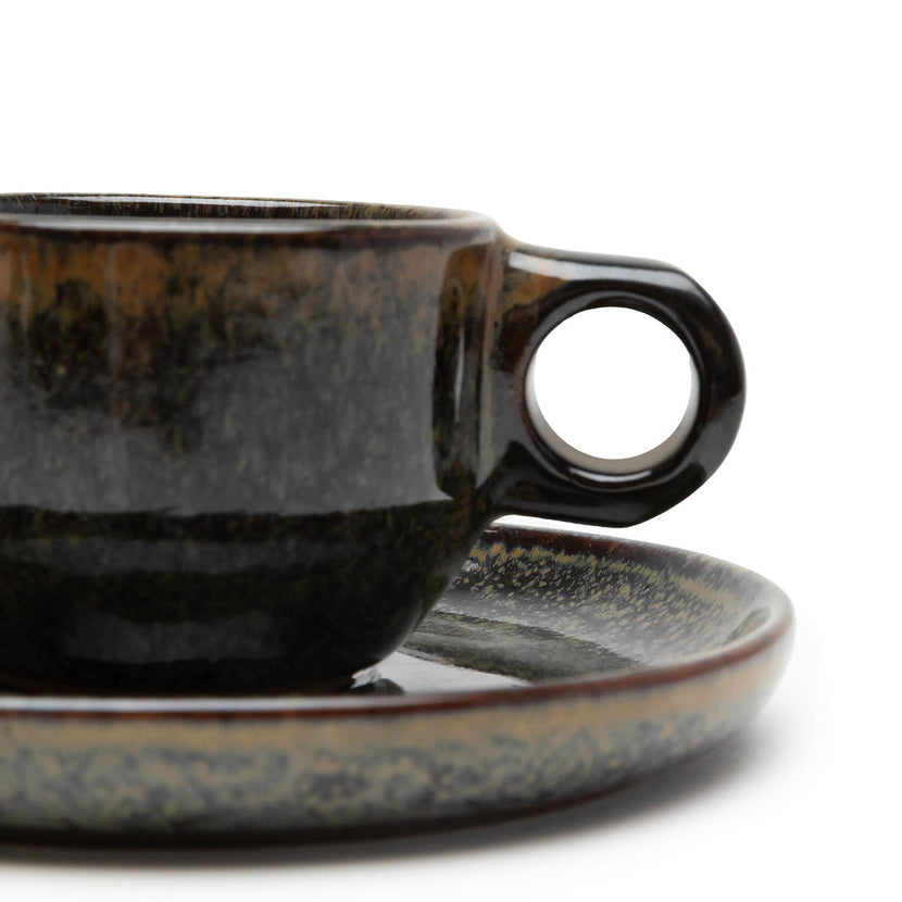 Surface Espresso Cup  Saucer Indi Grey L 13 W 13 H 5.3 8/Box