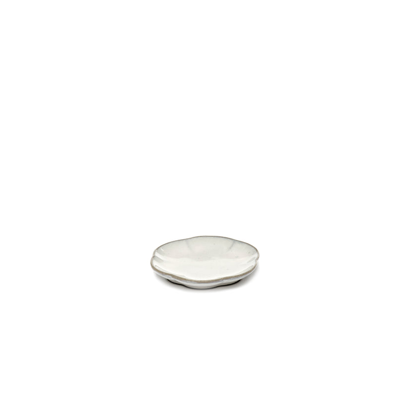 Inku Plate Ribbed S White L 8.9 W 8.9 H 1.3 cm 8/Box