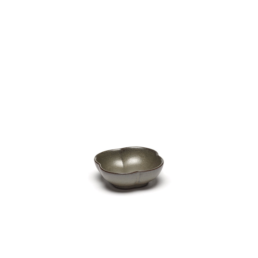 Inku Bowl Ribbed S Green L 9 W 9 H 3 cm 8/Box