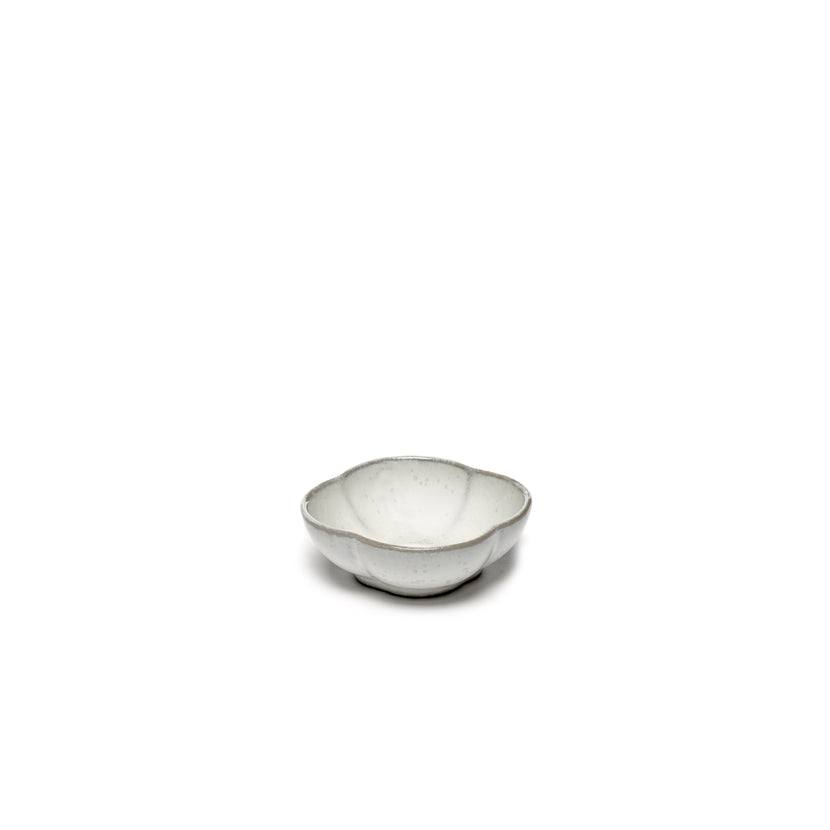 Inku Bowl Ribbed S White L 9 W 9 H 3 cm 8/Box