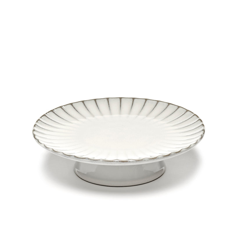 Inku Cake Stand L White L 24 W 24 H 6.5 cm 2/Box