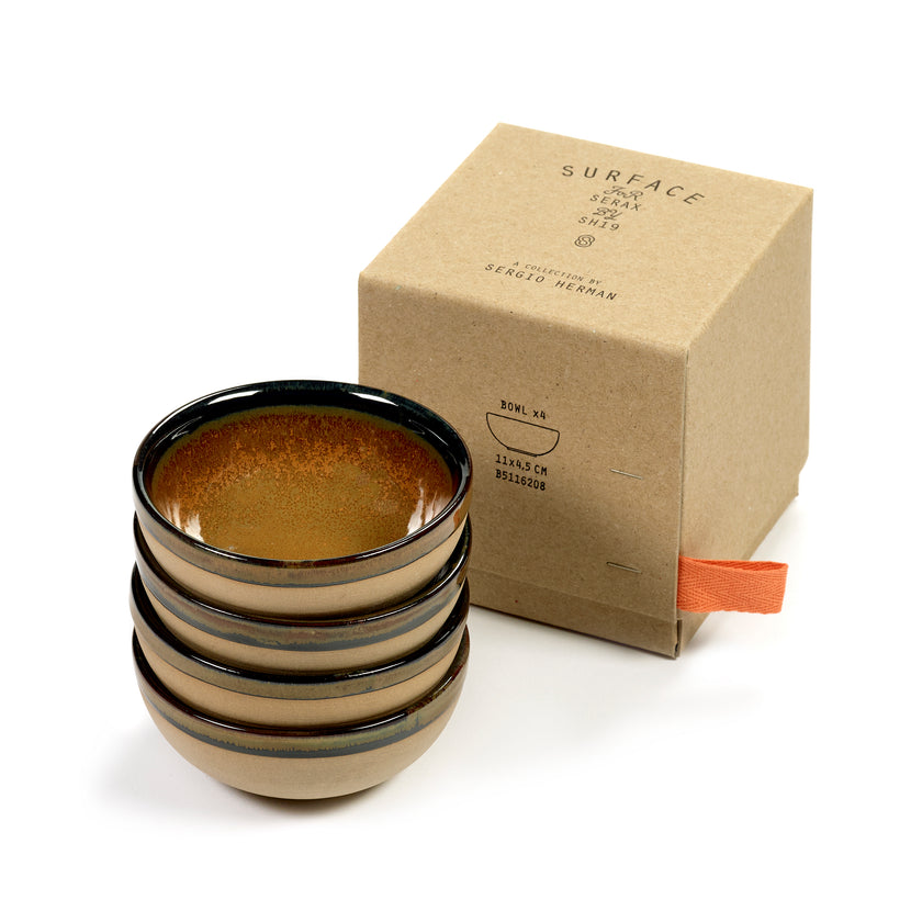 Surface Bowl S Grey/Rusty Brown L 11 W 11 H 4.5 cm 8/Box