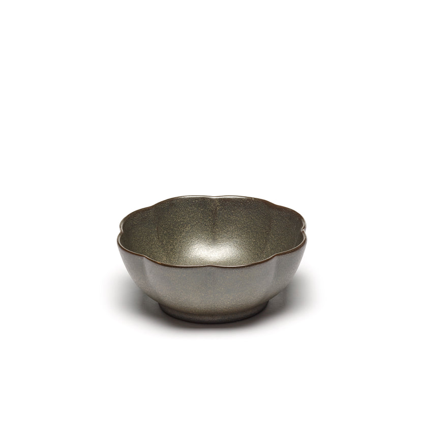 Inku Bowl Ribbed Xl Green L 15 W 15 H 6 cm 4/Box