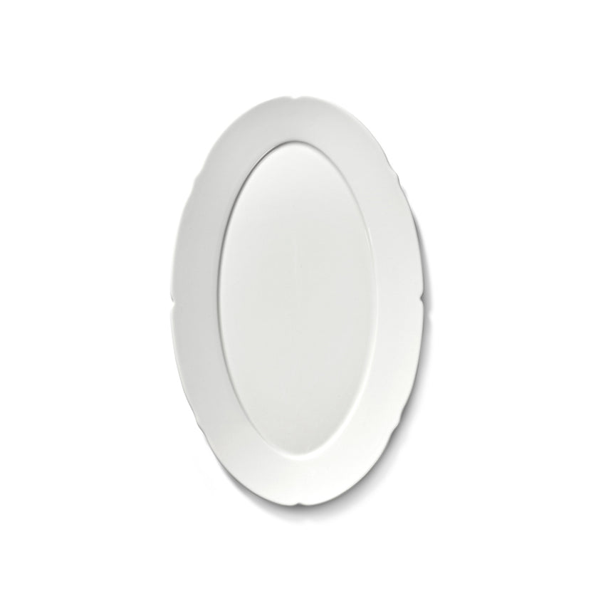 Silhouette Oval Plate M White 12/Box