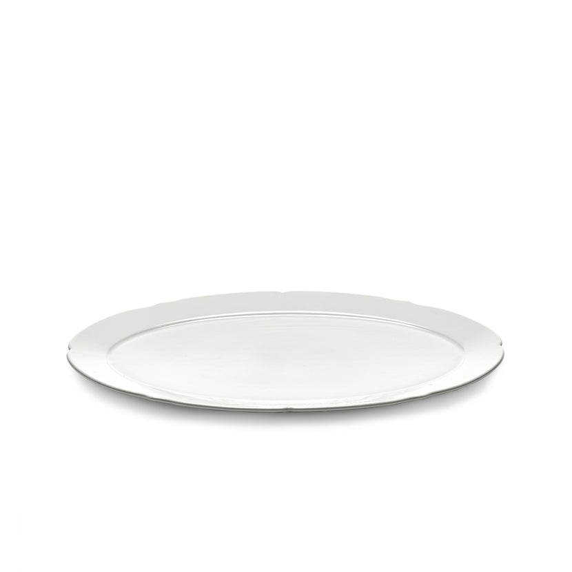 Silhouette Oval Plate L White 4/Box