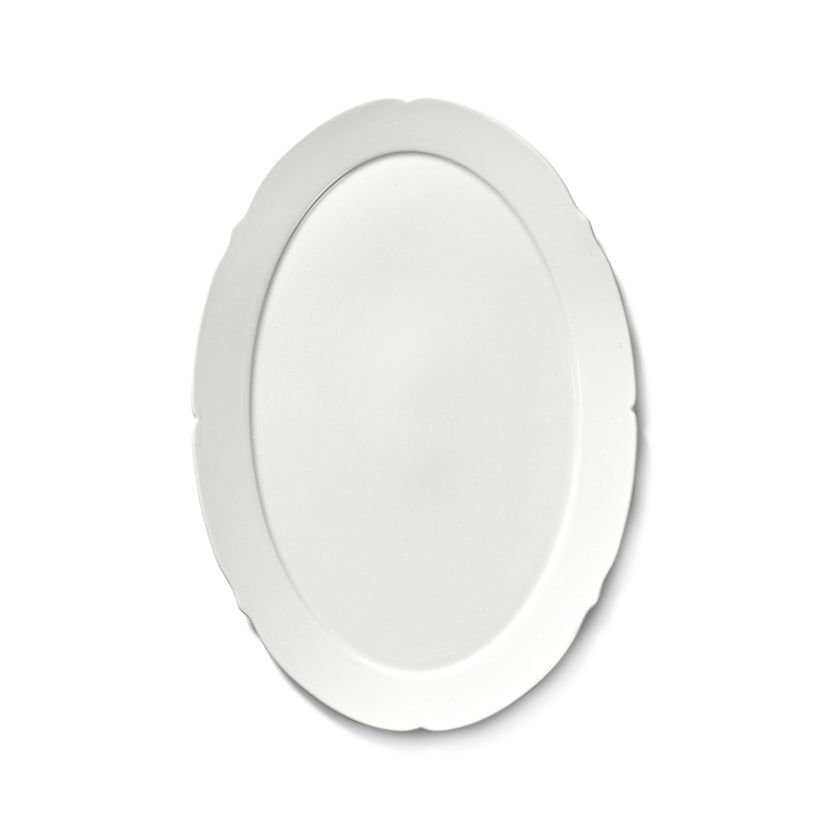 Silhouette Oval Plate L White 4/Box