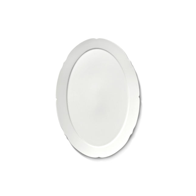 Silhouette Oval Plate L White 4/Box