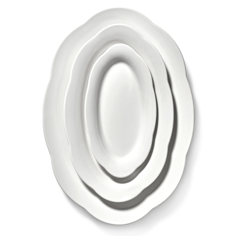 Silhouette High Oval Plate M White 2/Box