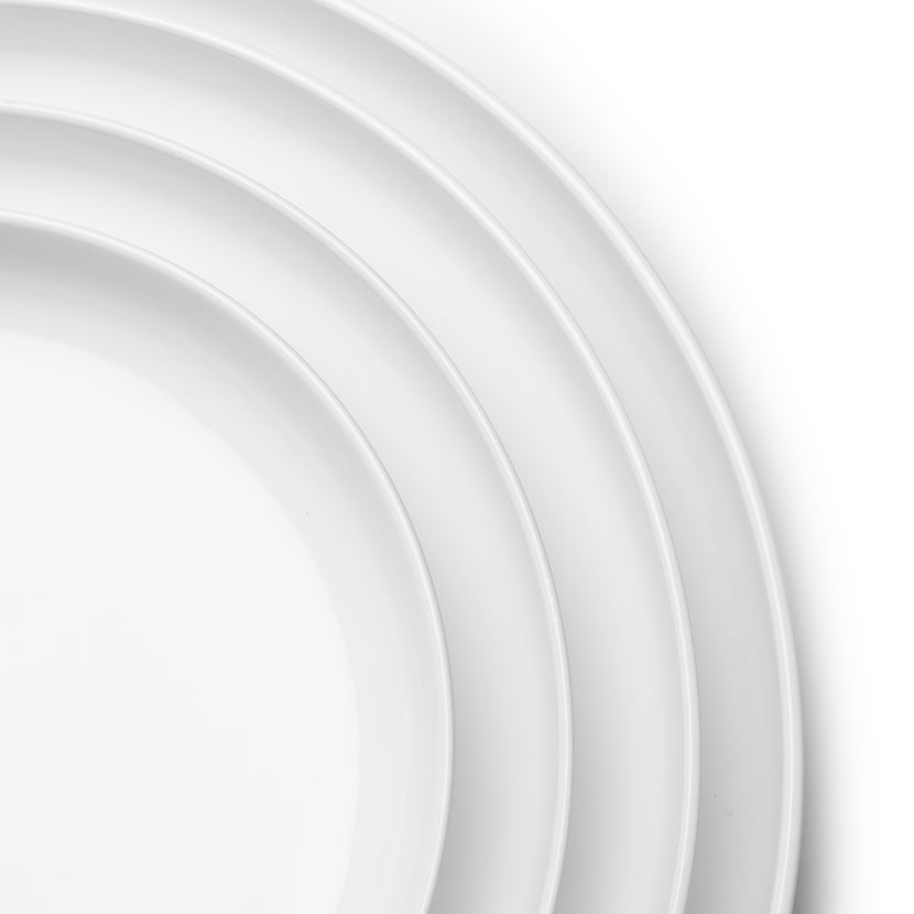 Base High Plate Glazed M White L 20 W 20 H 3 cm 4/Box