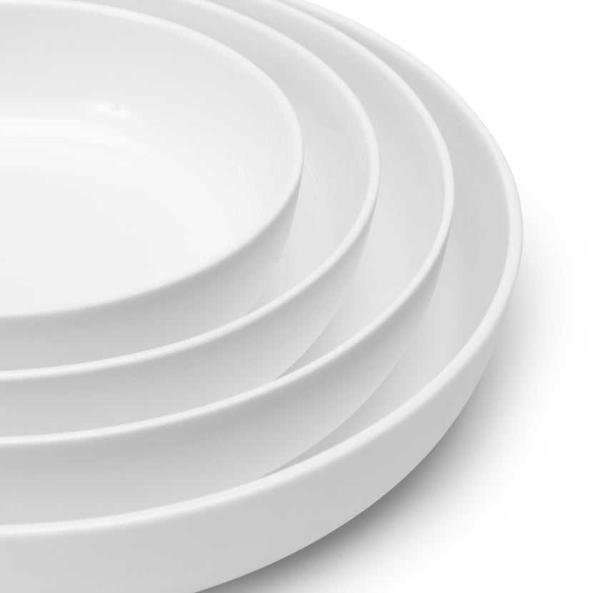 Base Deep Plate Xl White L 28 W 28 H 4.5 cm 4/Box