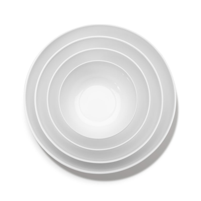 Base Low Bowl Glazed S White L 12 W 12 H 6 cm 4/Box