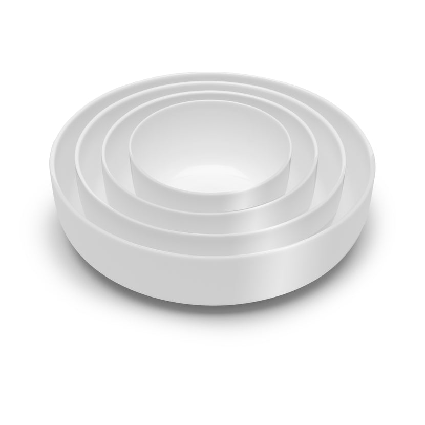 Base Low Bowl S White L 12 W 12 H 6 cm 4/Box