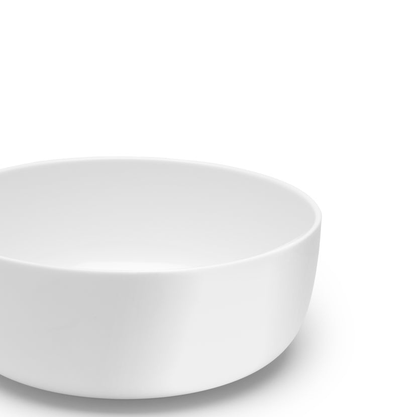 Base Low Bowl Glazed M White L 16 W 16 H 6 cm 4/Box