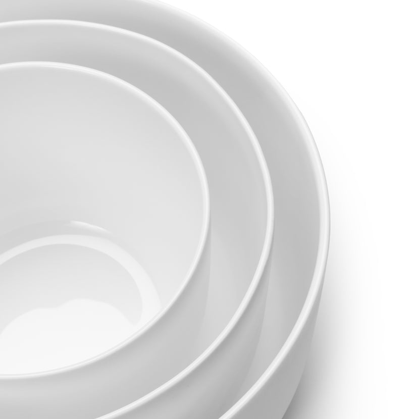Base Deep Bowl L White L 20 W 20 H 9 cm 2/Box