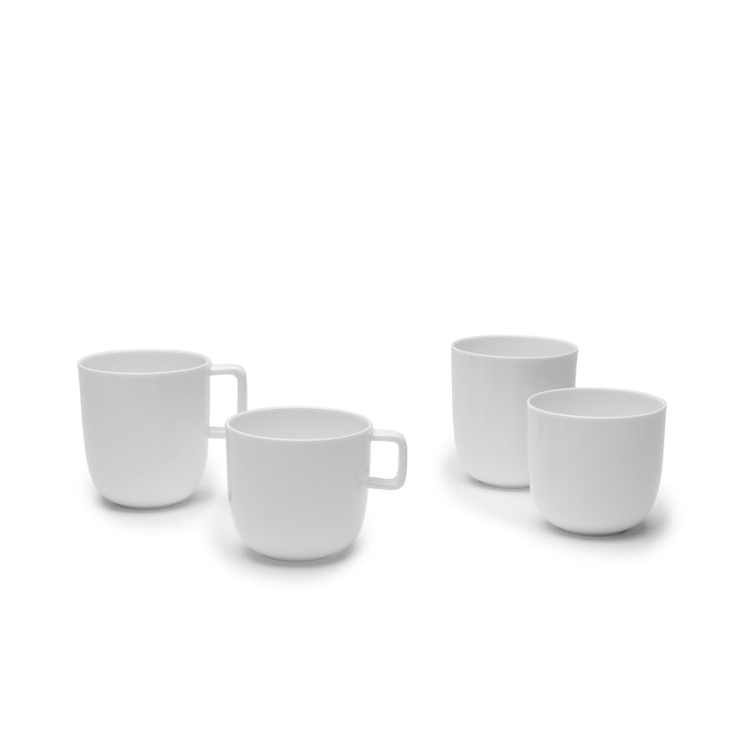 Base Coffee Cup W/O Handle White L 8 W 8 H 7.5 cm 4/Box