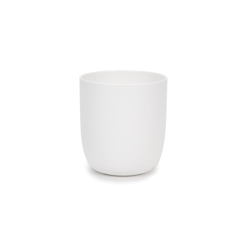 Base Tea Cup W/O Handle Glazed White L 8 W 8 H 9 cm 4/Box