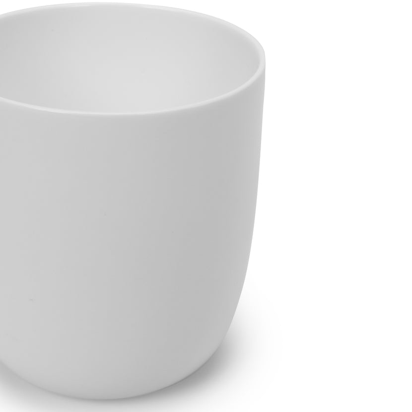 Base Tea Cup W/O Handle Glazed White L 8 W 8 H 9 cm 4/Box