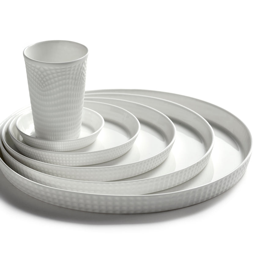 Nido Plate Raised Edge M White L 16 W 16 H 1.6 cm 4/Box