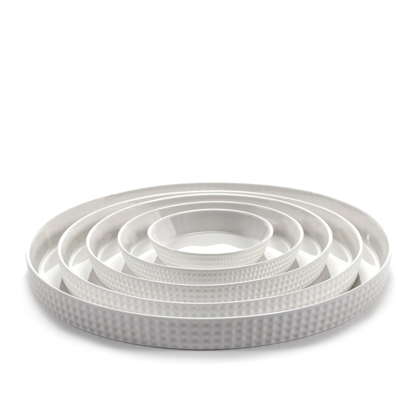 Nido Plate Raised Edge L White L 20 W 20 H 1.7 cm 4/Box