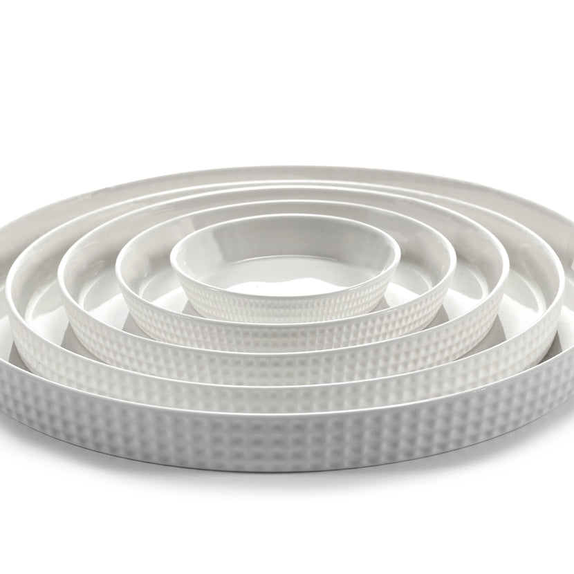 Nido Plate Raised Edge L White L 20 W 20 H 1.7 cm 4/Box