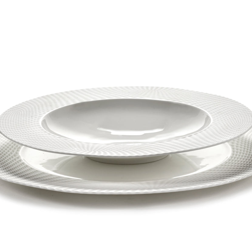 Nido Deep Plate M White L 24 W 24 H 4.3 cm 2/Box