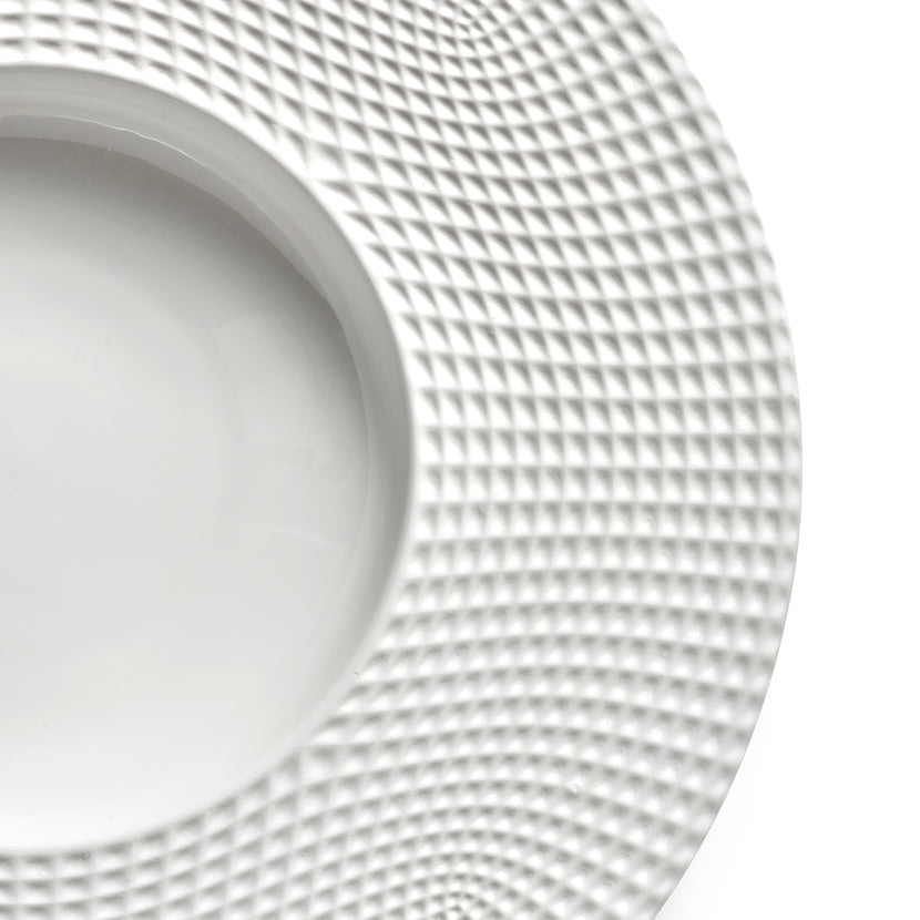 Nido Deep Plate Wide Edge White L 28 W 28 H 5 cm 2/Box