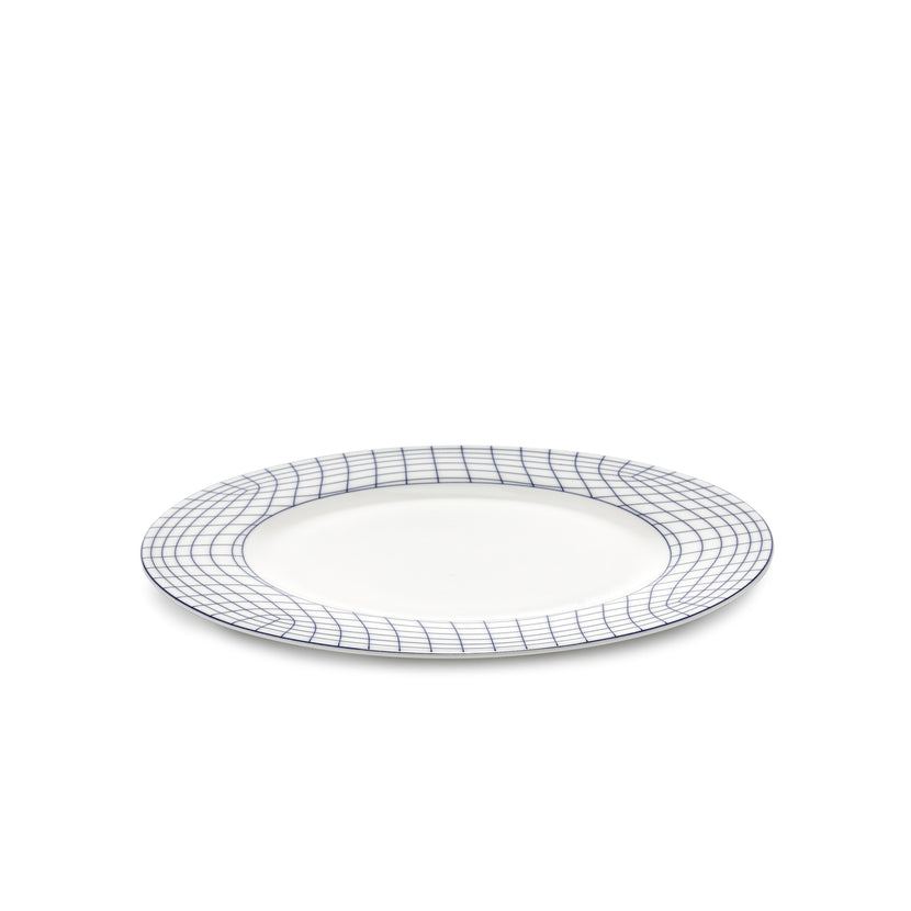 Nido Plate M White-Blue L 24 W 24 H 1.6 cm 4/Box