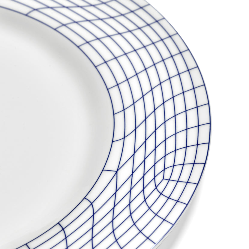 Nido Plate 01 L White-Blue L 29 W 29 H 1.9 cm 2/Box