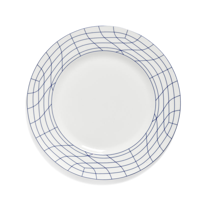 Nido Plate 02 L White-Blue L 29 W 29 H 1.9 cm 2/Box