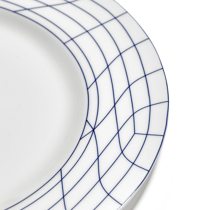 Nido Plate 02 L White-Blue L 29 W 29 H 1.9 cm 2/Box