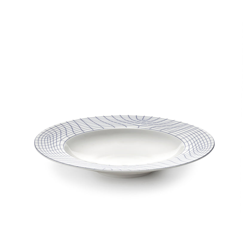 Nido Deep Plate L White-Blue L 28 W 28 H 5 cm 2/Box