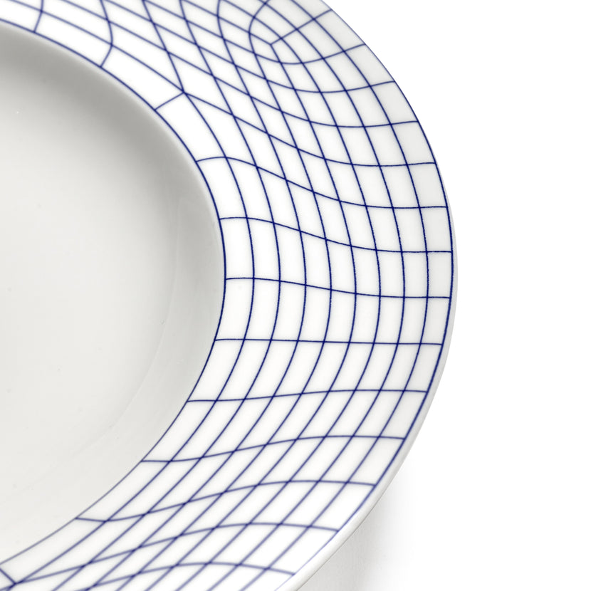 Nido Deep Plate L White-Blue L 28 W 28 H 5 cm 2/Box