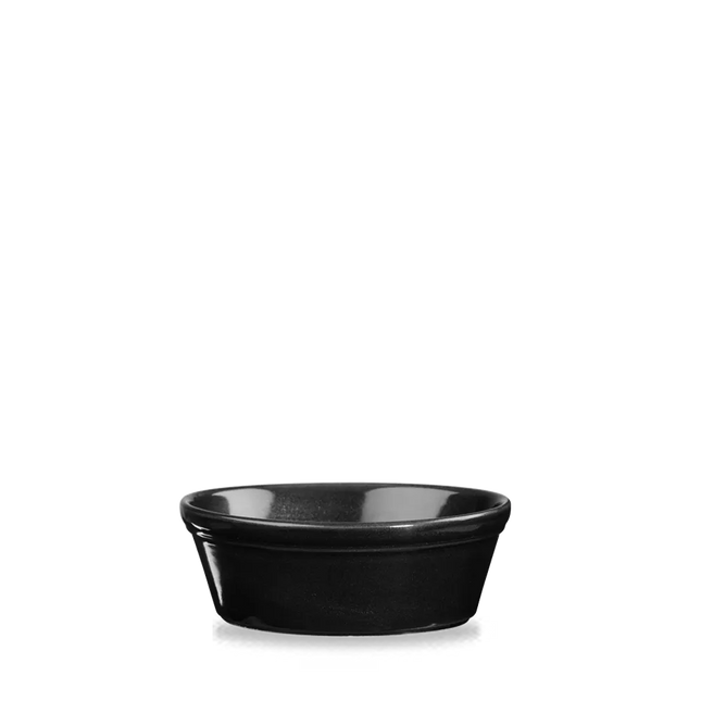 Metallic Black Oval Pie Dish 15.2x11.3cm 12/box